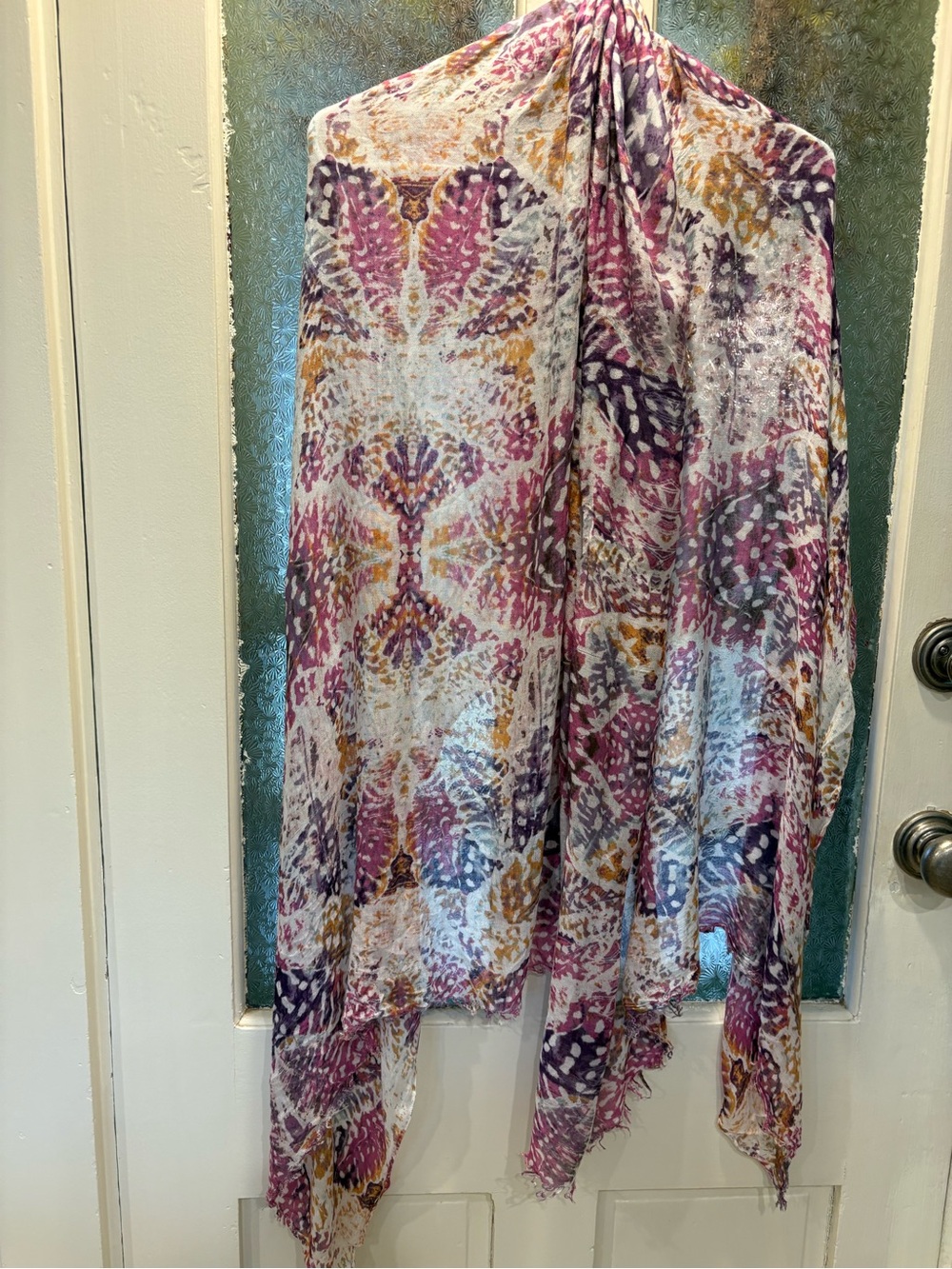 Multi colored sheer Wrap, scarf or cover-up